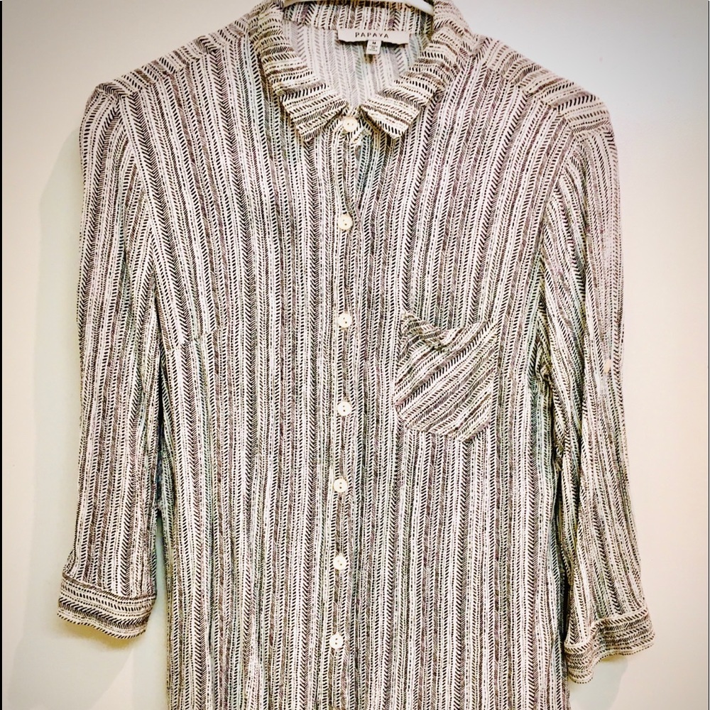 Black and White Blouse